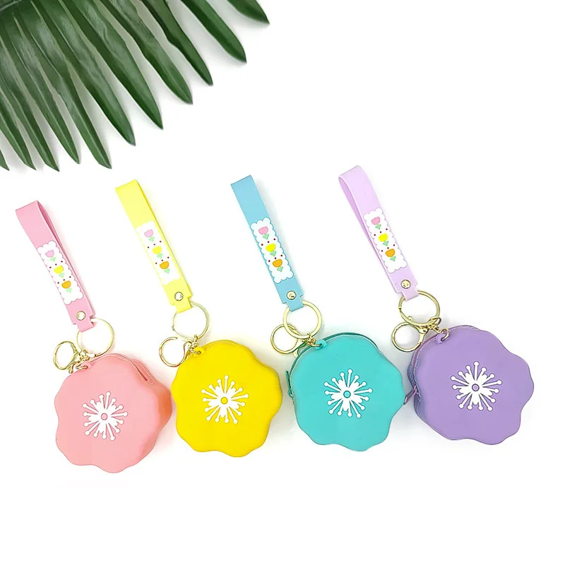Sakura Silicone Coin Purse Cute Princess Mini Bag Fashion Versatile Handbag For Girls Kids Outdoor Travel Carry Accessory Gift
