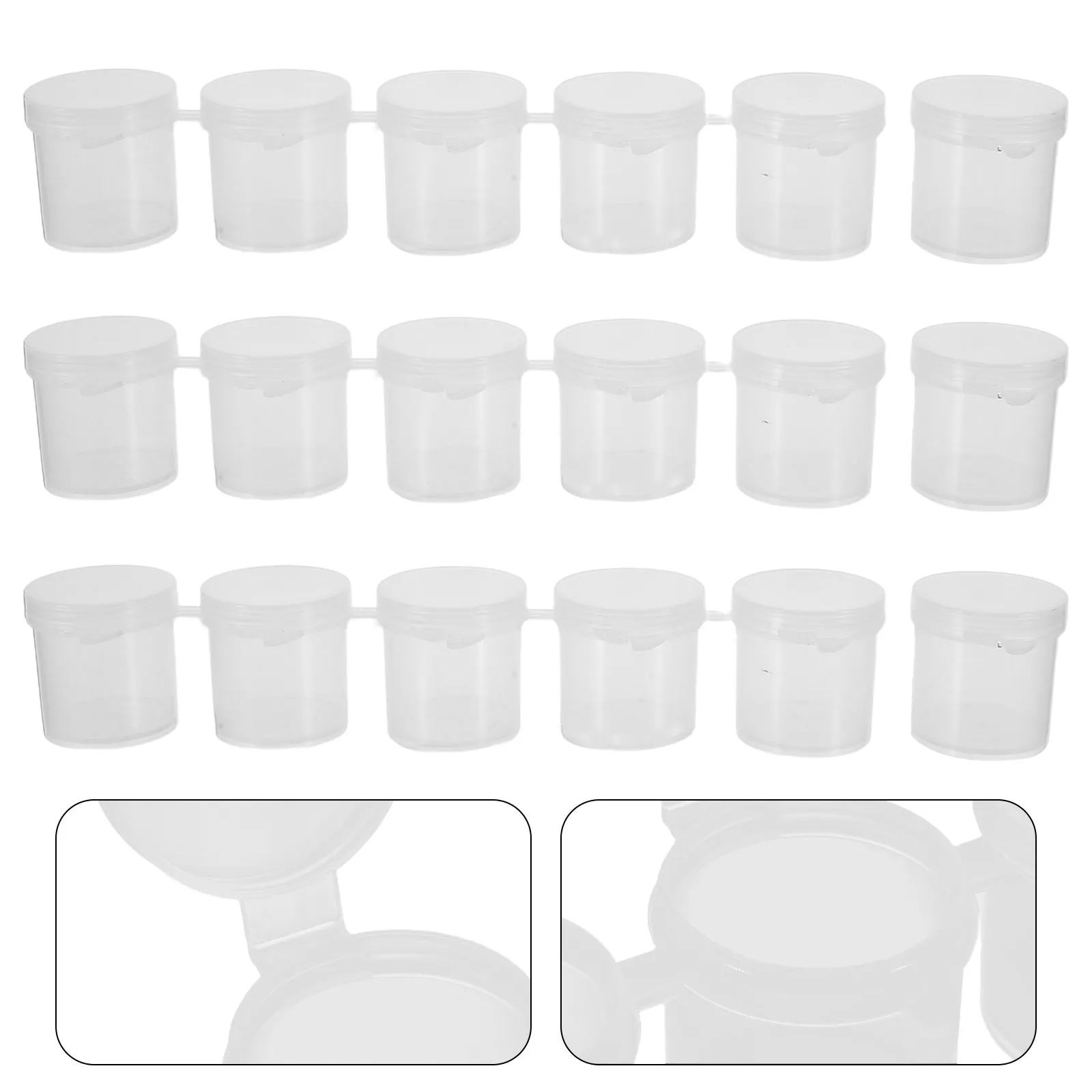 

10Pcs Lightweight Portable Plastic Painting Palette Case with Clear Lid Mini Paint Cups 15Ml for Travel Outdoor Sketching Art