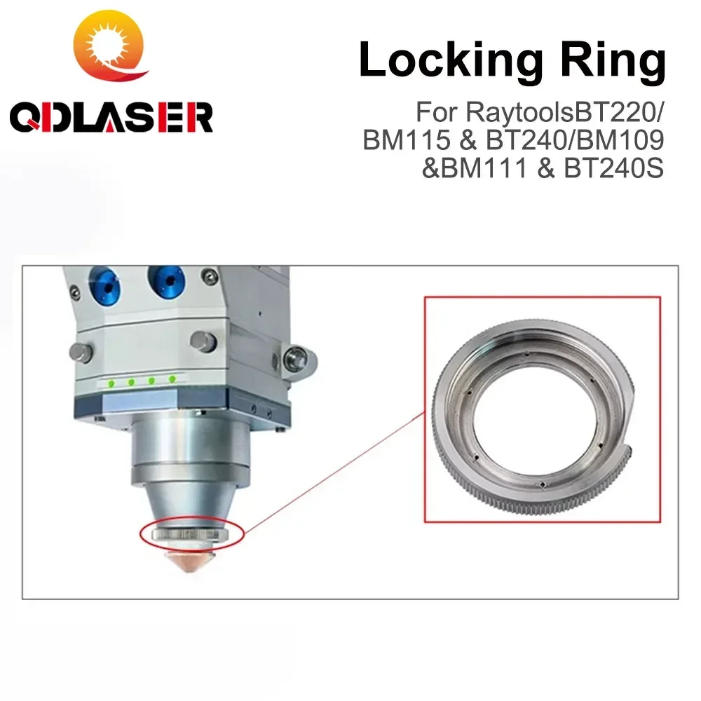 QDLASER Locking Ring for Raytools BT240 BT240S Fiber Laser Cutting Head Nozzle Retaining Nut Spare Parts