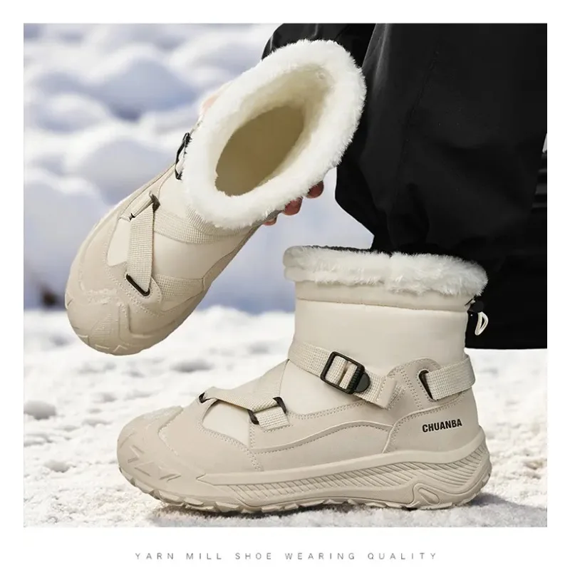 

Outdoor snow boots walking women hiking shoes winter high top wool warm ski boots waterproof snow boots trekking sneakers