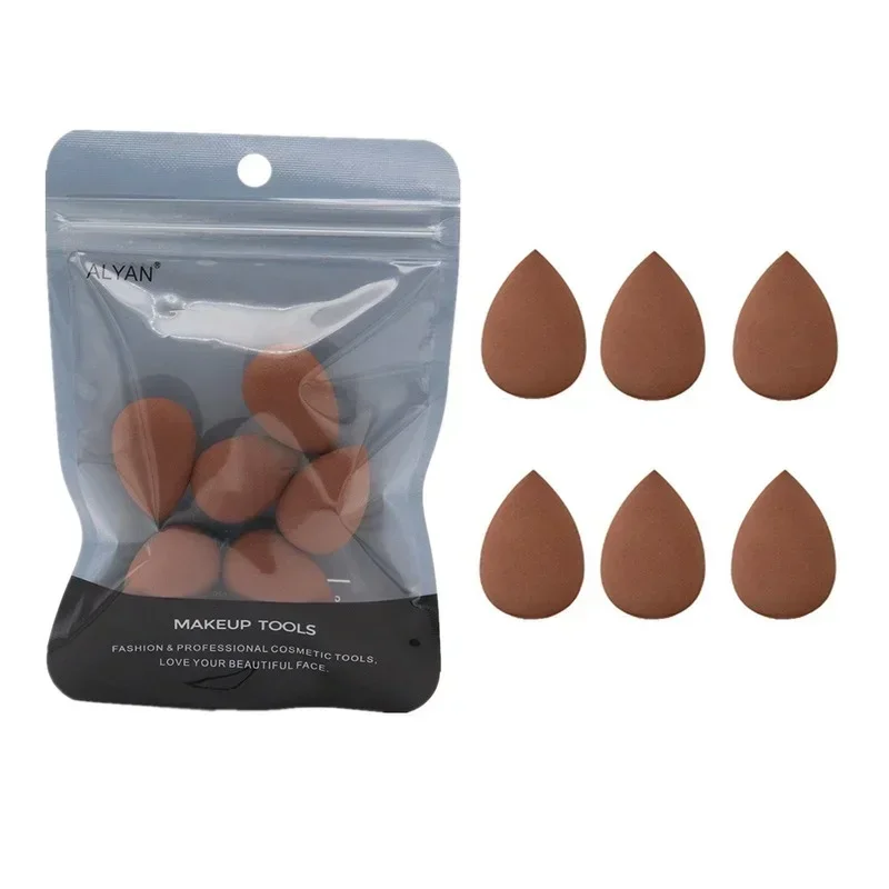 6 個ビューティーエッグウォータードロップ形状化粧品スポンジメイクアップアクセサリー女性ファンデーションとフェイスクリームパウダー