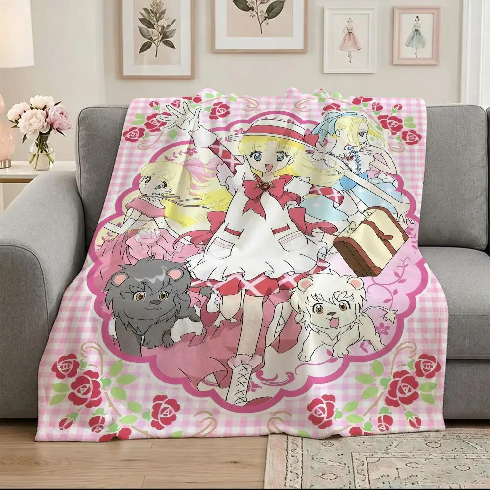 Anime A-Ashita no Nadja Throw Soft Warm Flannel Blanket, Multi-use Throw for Bed Sofa Office, Air Conditioning Nap Blanket