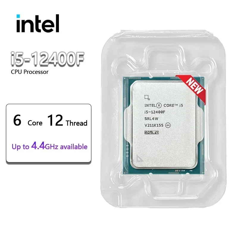 Intel New Core i5-12400F i5 12400F 2.5 GHz 10NM L3 = 18M 65W LGA 1700