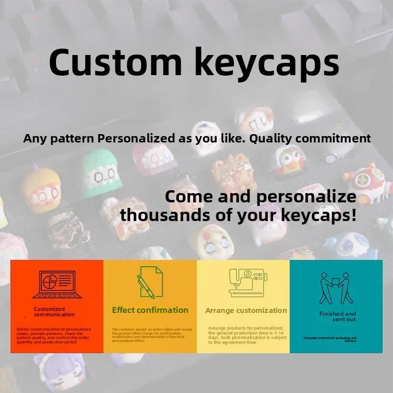 

Пользовательские колпачки для клавиш 3D колпачки для клавиш Персонализированные полимерные колпачки для механических клавиатур Колпачки для клавиш DIY Artisan PC Gamer Toys Праздничный подарок