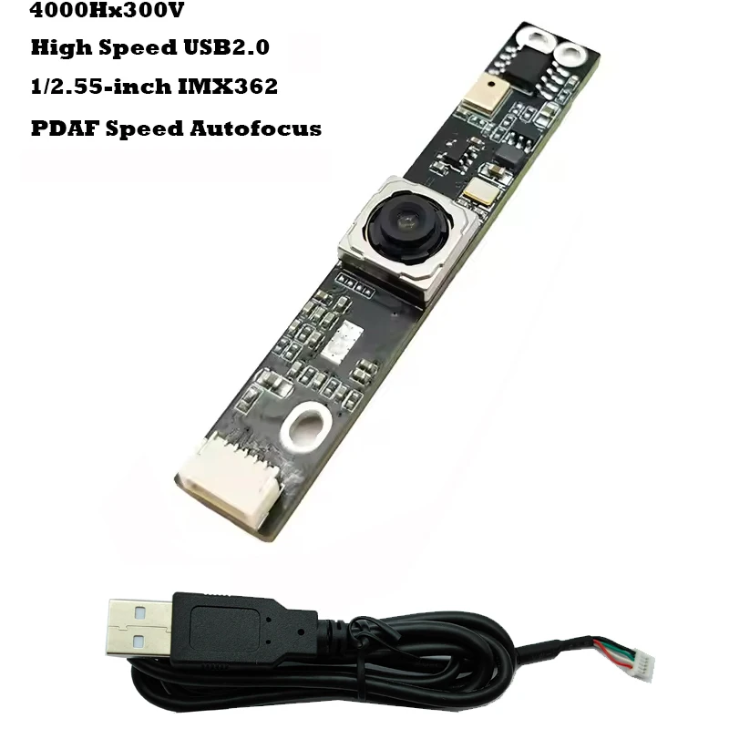 

4K 12MP HD IMX362 PDAF Speed USB2.0 Модуль камеры с автофокусом и цифровым микрофоном, совместимый с УФ-излучением, Plug and Play для ноутбука
