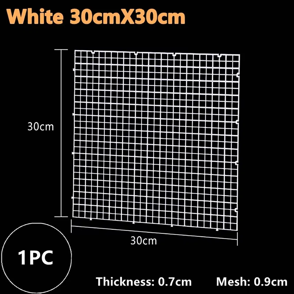 1Pcs Multifunctional Isolation Grid Board Plastic Black White Undergravel Bottom Plate Tray 30x30cm Seperator Divider Board Net