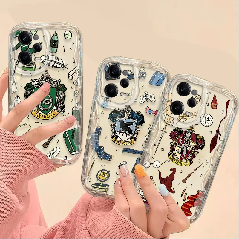 Magic Potters Wand Harries Clear Case For Xiaomi Redmi Note 13 12 Pro Plus 4G 5G 12S 11S 11 10 10S 9 9S Redmi 14C 13C 12C A3 TPU