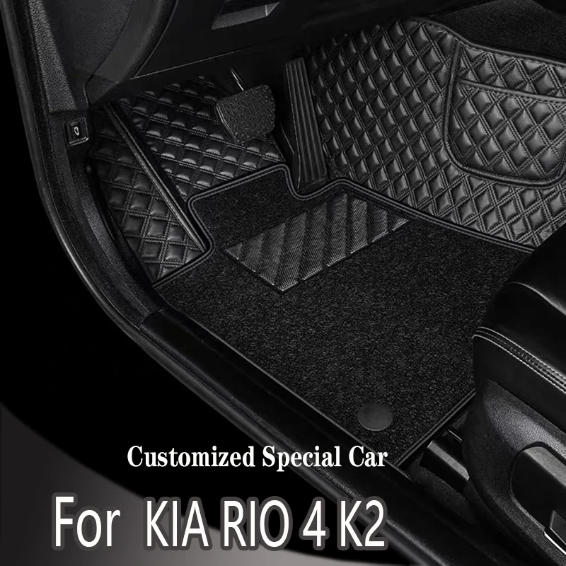 Car Floor Mats For KIA RIO 4 K2 X-Line 2022 2021 2020 2019 2018 2017 Carpets Custom Auto Interior Accessories Covers Decor Rugs