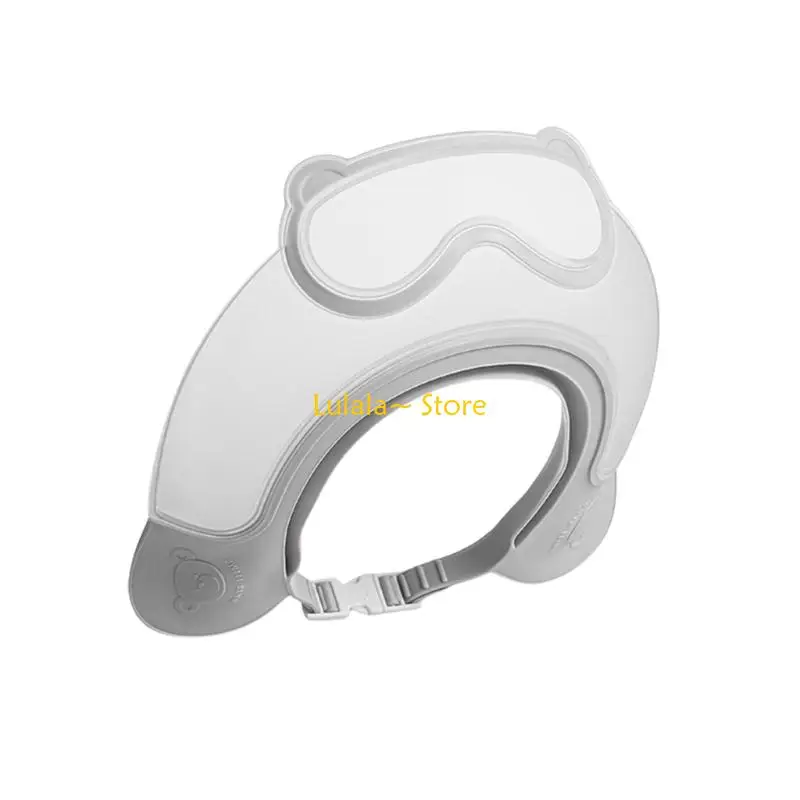 Y4QA Topi Mandi Ramah Anak Topi Mandi Dapat Disesuaikan untuk Bayi 6 Bulan Hingga 6 Tahun Hiasan Kepala Mandi Cuci Rambut Anak