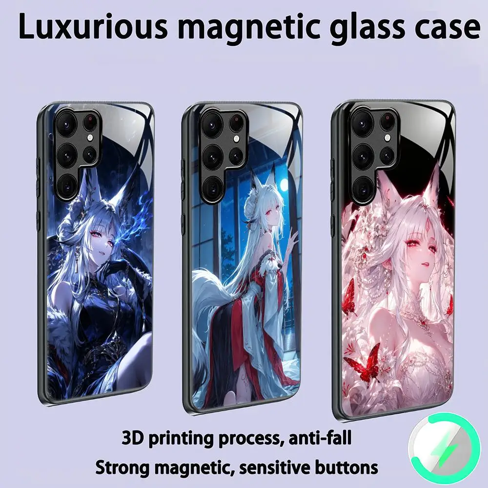 Wuthering Waves Hsin Jianxin Phone Case For Samsung S26 S25 S24 S23 S22 S21 S20 Plus Ultra Glass Magnetic Case