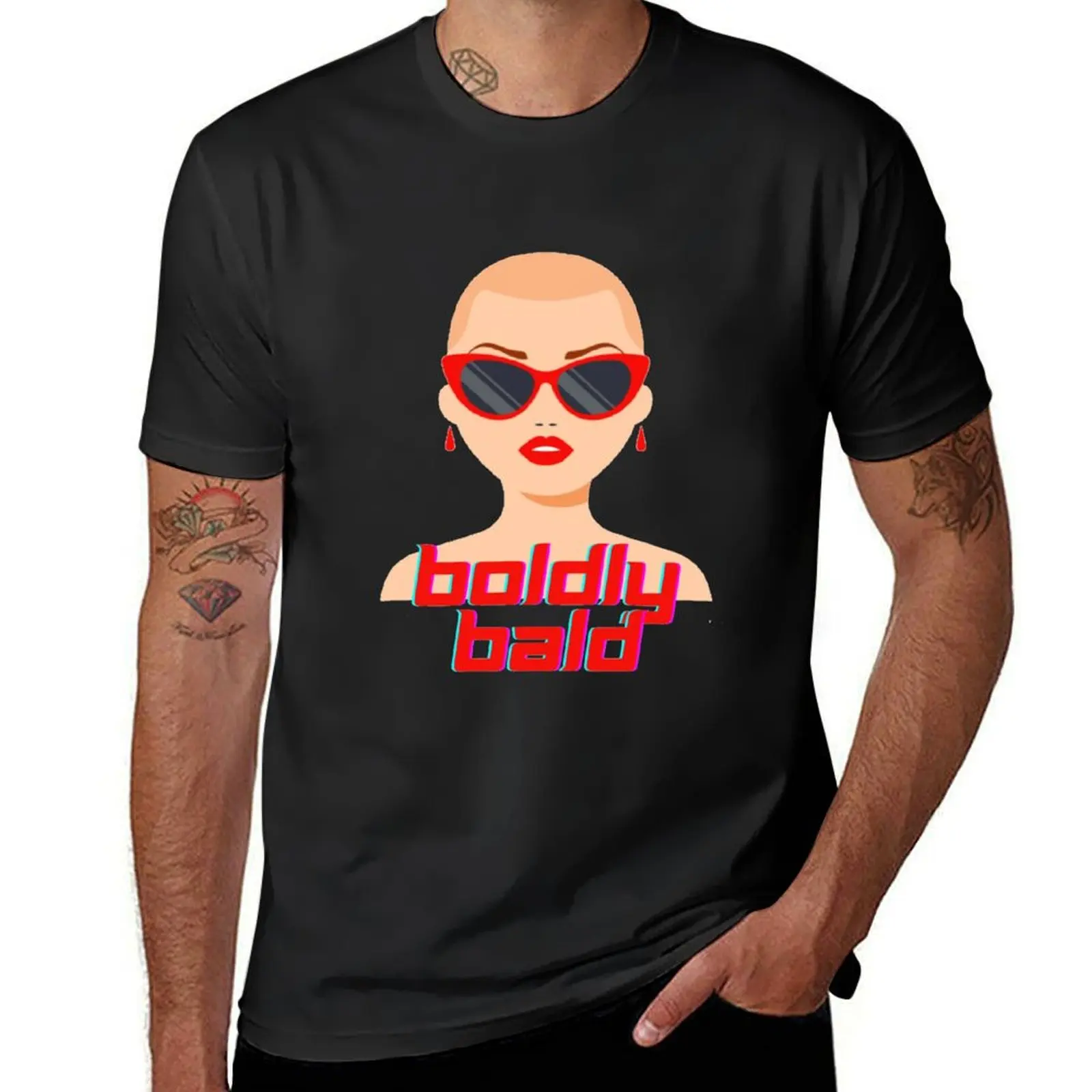 BALD STYLE T-Shirt cute tops summer tops black t shirts for men