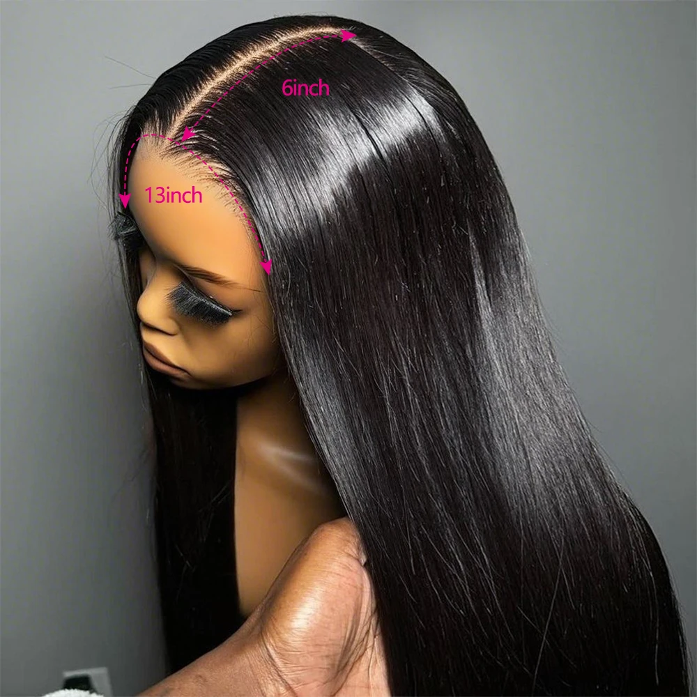 30 Inch Transparent HD Lace Wig 13x6 Human Hair Straight Lace Front Wigs Human Hair 100% For Black Women Pre Plucked With Baby Hair Glueless Brazilian Raw Hair Wigs Natural Black Cheap Wigs On Clearence Sale No Shedding 5 Days Delivery Natural Hairline