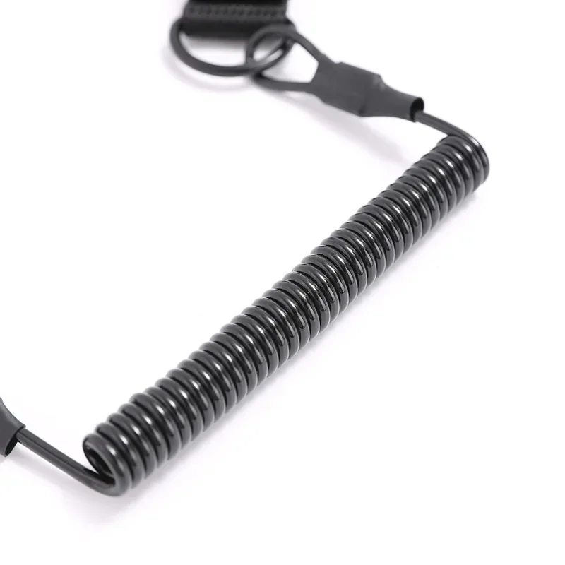 Tactical Anti-lost Elastic Lanyard Anti-theft Anti-cut Spring Seat Belt Gun Rope Key Ring Flashlight Accessories view 5