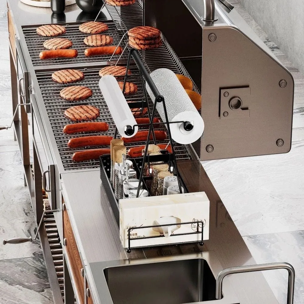cestello-portautensili-bbq-in-acciaio-al-carbonio-grande-capacita-con-portarotolo-e-portaspezie-salvaspazio-porta-pellicola-alimentare