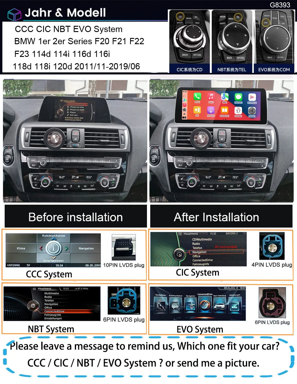 Android Car radio Carpaly GPS Navigation+HD Reverse camera For BMW 1/2er Series F20 F21 F22 F23 114d 114i 116d 116i 120d 118i