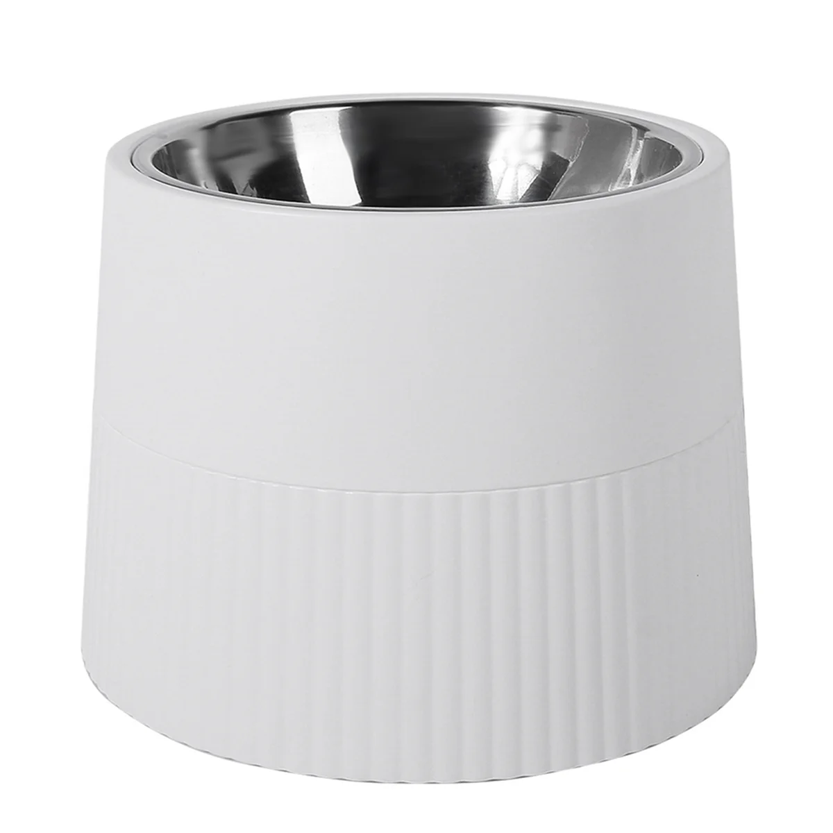

A59T Elevated Dog Bowl, Raised Dog Feeder with Removable Stainless Steel Food and Water Bowl, Non-Skid Dog Dish White