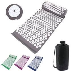 Massager Cushion Massage Yoga Mat Acupressure Relieve Pain Stress Back Body Pain Spike Mat Acupuncture Mat and Pillow Set