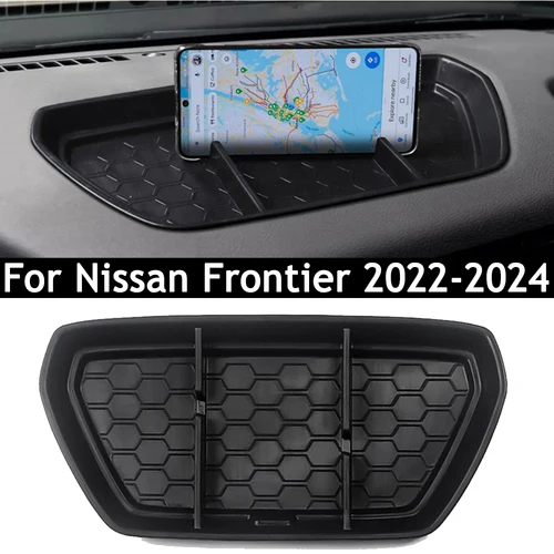 Bandeja de almacenamiento para salpicadero de coche, organizador de caja de consola Central, soporte Central para teléfono, accesorios interiores de coche, para Nissan Frontier 2022 +