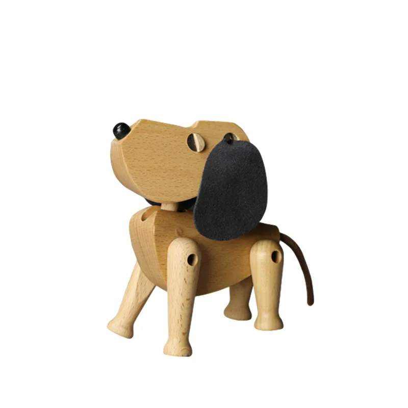 Nordic style Oscar wood carving classic original Danish dog puppet Home Furnishing Decor creative ornaments gifts dog toys