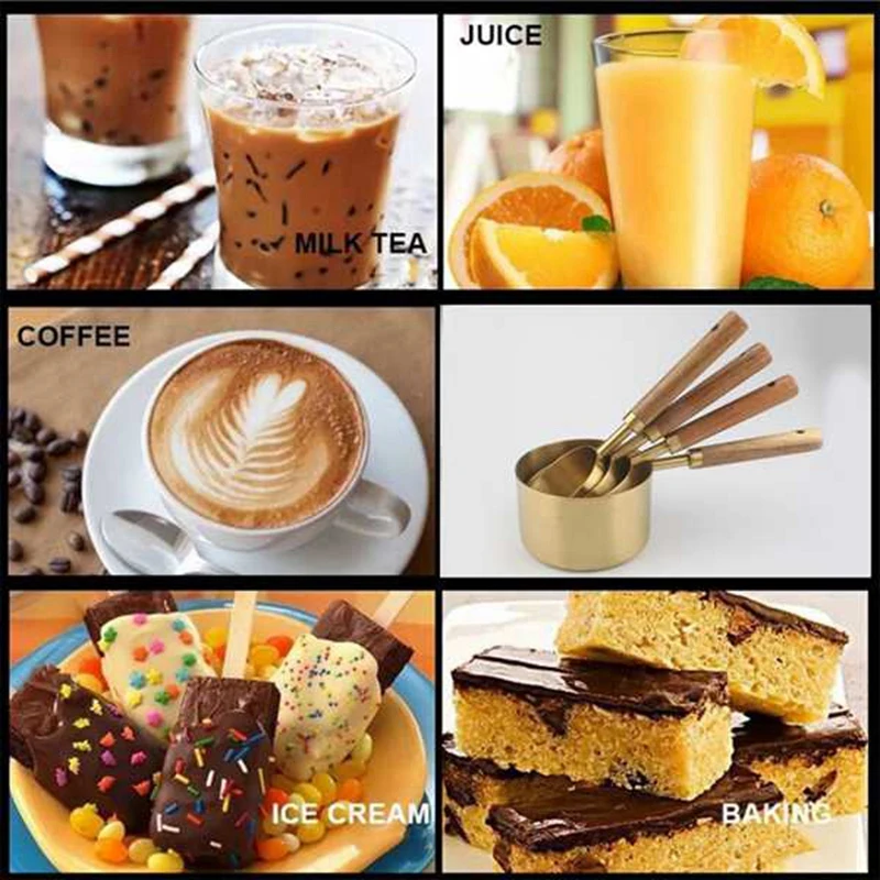 Набор мерных ложек LUWEI с деревянной ручкой, мерный совок из нержавеющей стали, набор инструментов для выпечки, кухонные аксессуары