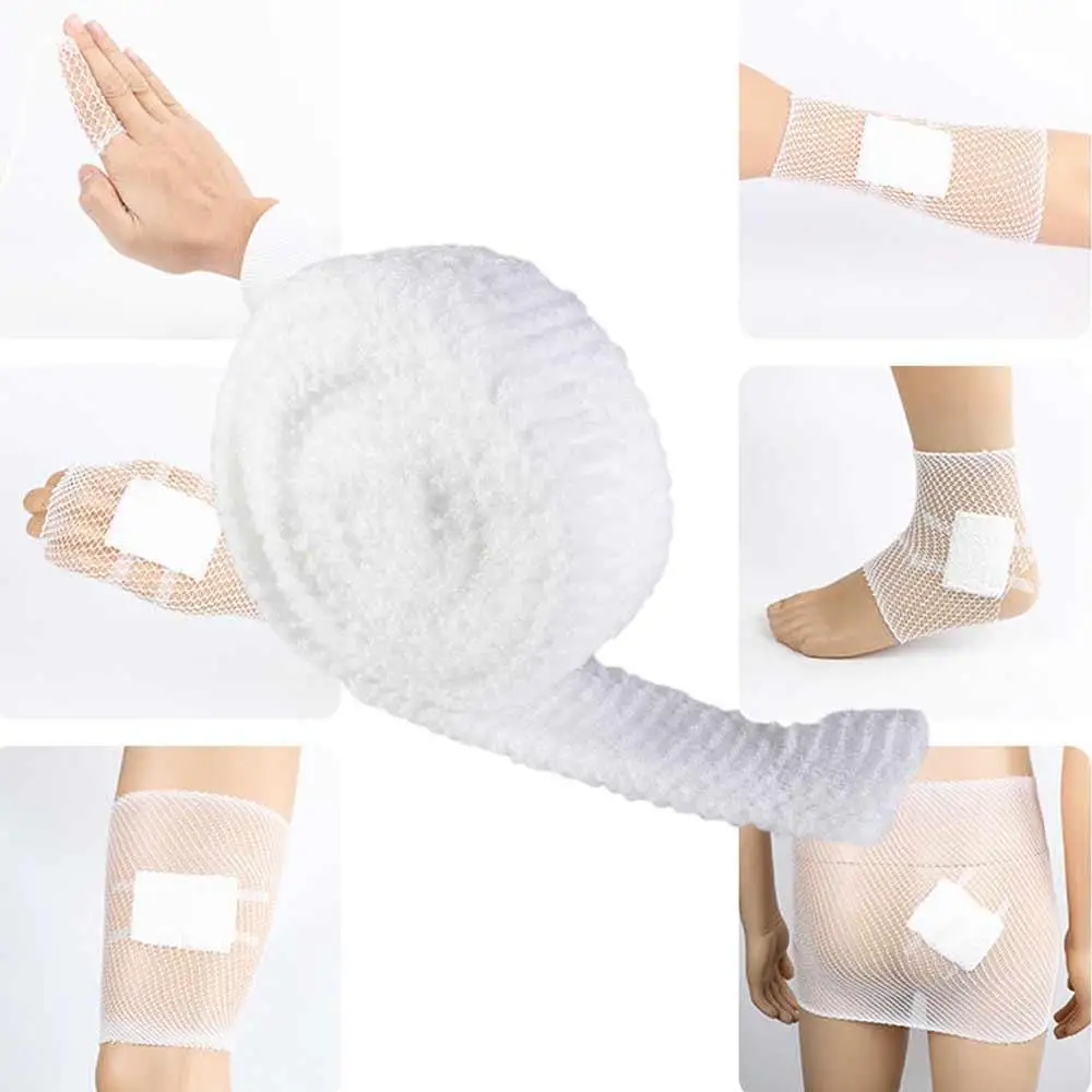 Retainer Elastic Net Tubular Bandage Tubing Tubular Gauze Fix Elastic Breathable Mesh Bandage 2m Polyester Wound Dressing Net