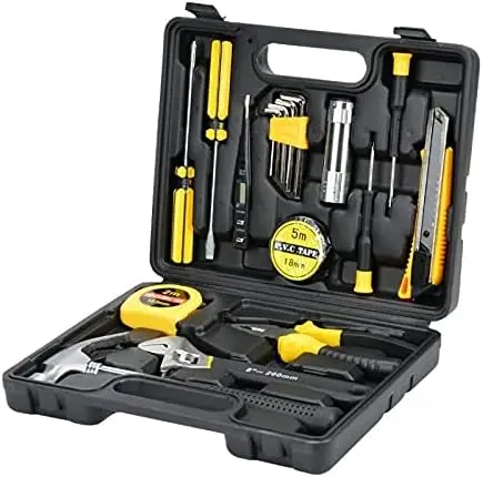 18 Piece Socket Wrench Auto Repair Tool Combination Package Mixed Tool Set,Household Hand Repair Kit