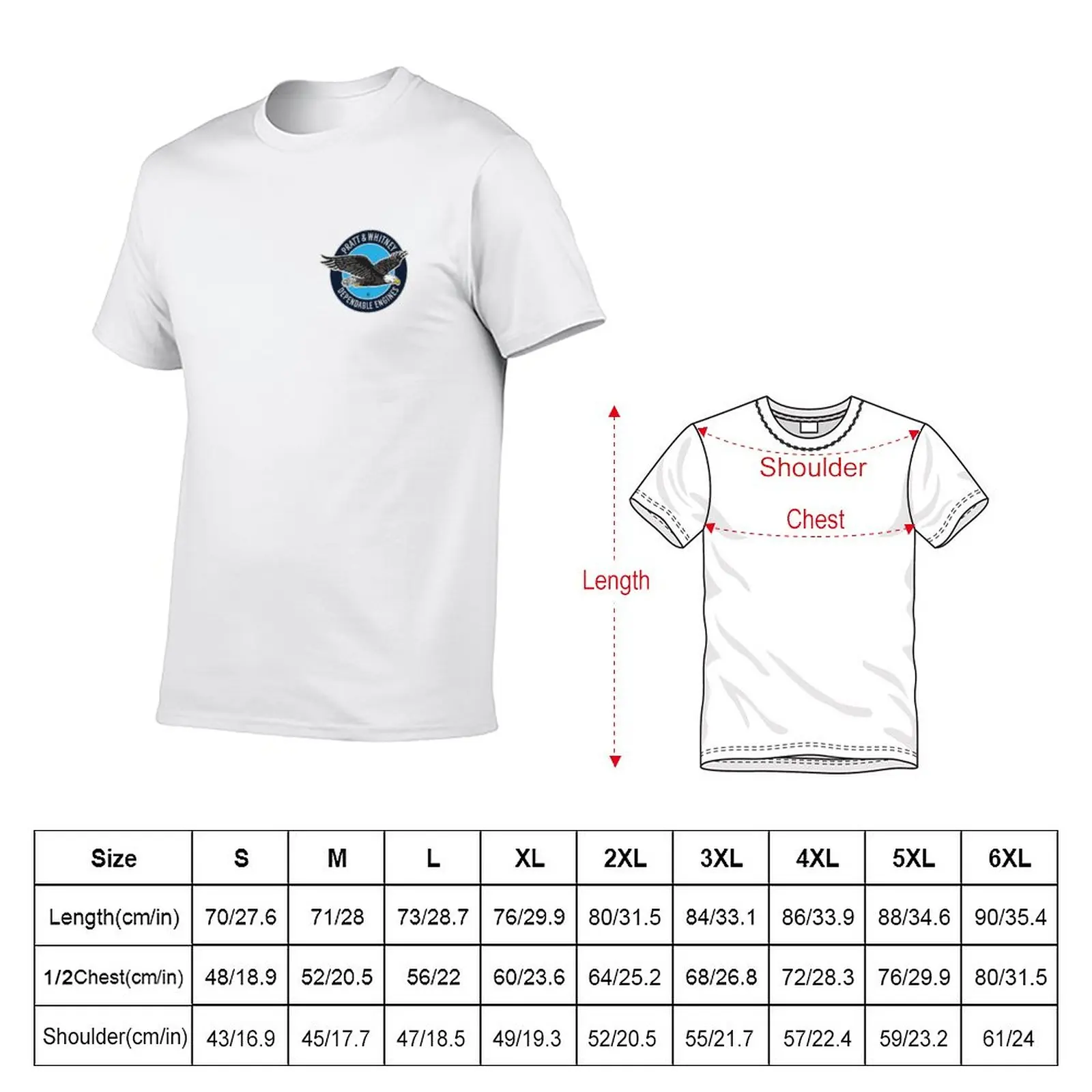 Pratt & Whitney Logo T-Shirt oversized korean fashion hippie clothes sweat Men's t-shirts