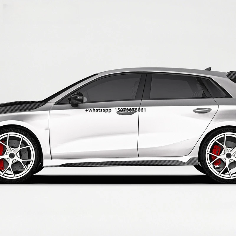 Paktechz Dry Carbon Fiber Body Kit Side Skirts for  RS3 8Y Sportback Saloon Sedan 2021 - 2024