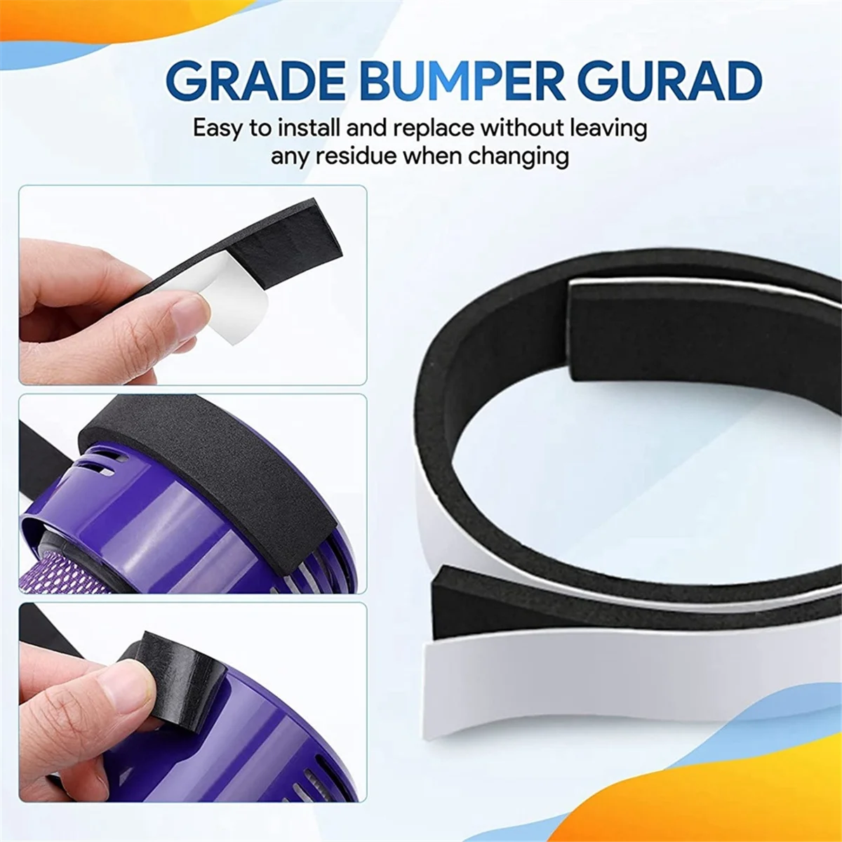 Hot sale 2 Pack Soft Bumper Protect Robot and Furniture Fit for 671 675 500 600 700 800 Series (21InchX0.8Inch)