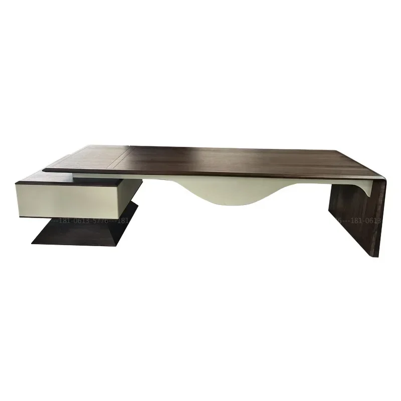 Black walnut minimalist club office tea room desk tea table solid wood furniture