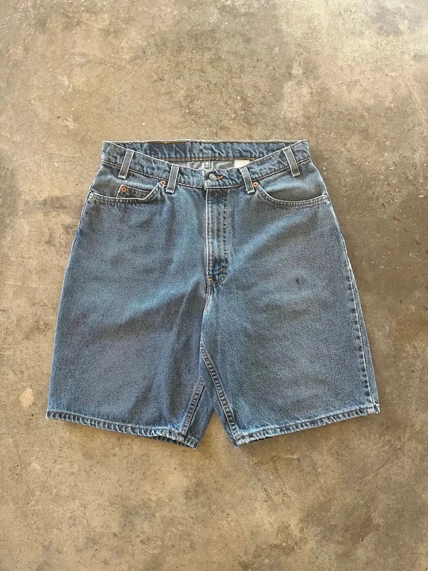 Summer Blue Wash High Waist Y2k Trendy Brand Retro 8-Ball Pocket Embroidery Denim Shorts Shorts Men Women Clothing Street Jorts