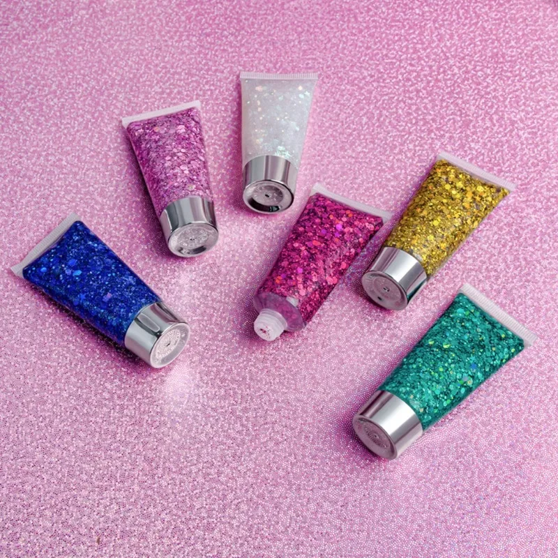 Custom 12colors Glitter Eyeshadow High Pigment Waterproof Long Lasting Easy To Colored Shiny Body&face Gel Makeup Bulk