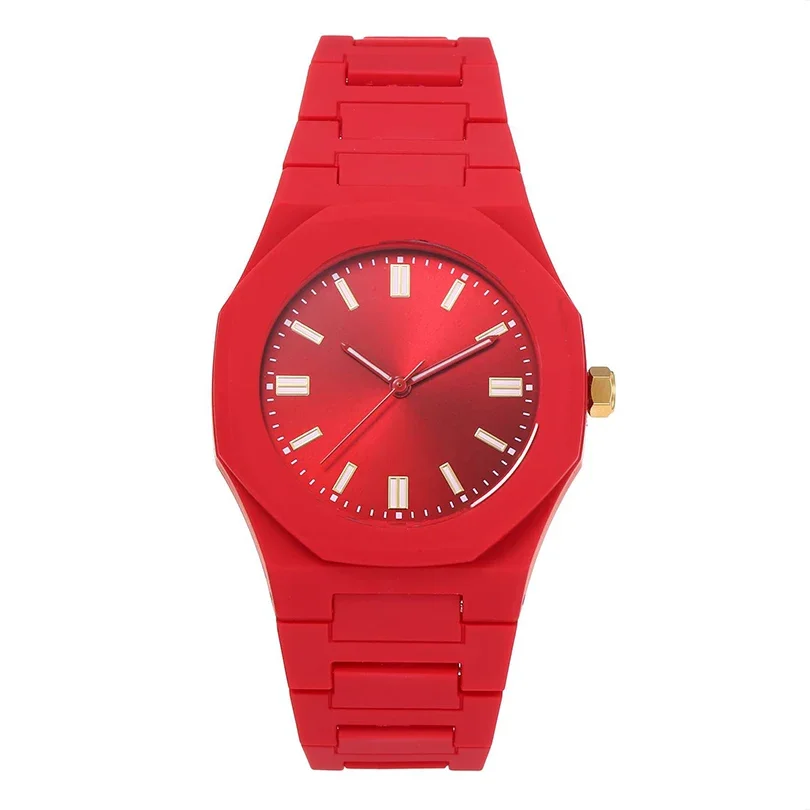 Luxury Watch for Men Plastic Quartz Wristwatch Unusual Clock Male Vintage Red Orologio Man Casual Simple Fashion Sports Reloj