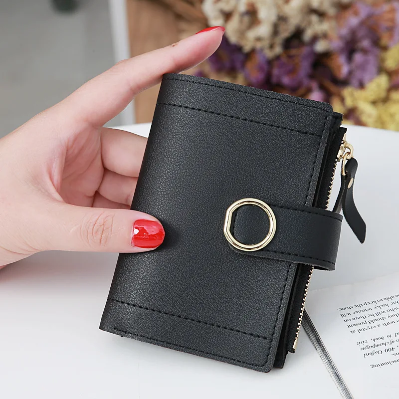

Women's Retro Rivet Short Wallet - Simple Coin Purse & Card Holder, Small Handbag for Girls (Bolsa Feminina)