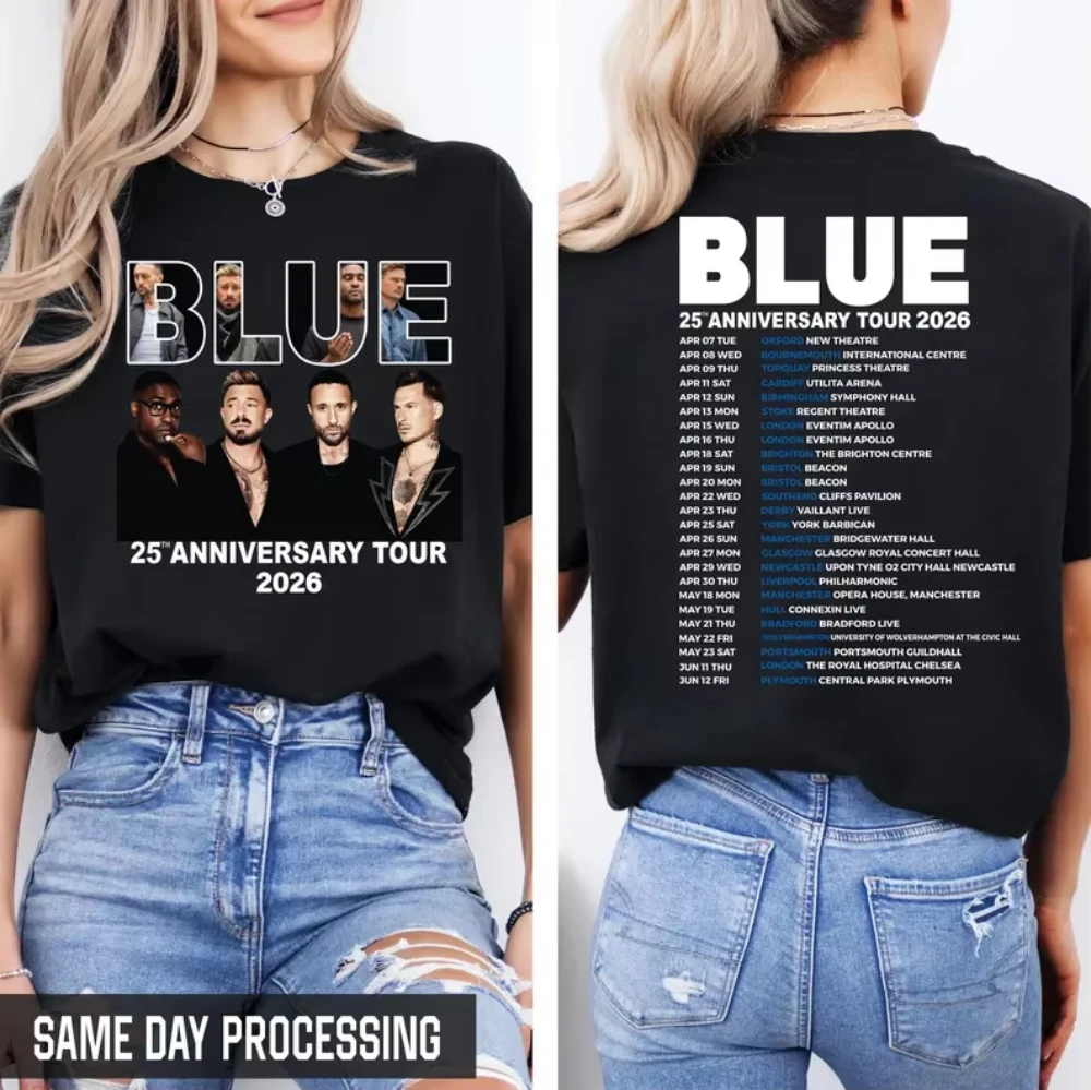 2026 Vintage Pop Band Tour Graphic Large Printed Cotton Unisex Short Sleeve T-Shirts for Kids Adults Street Casual Tops