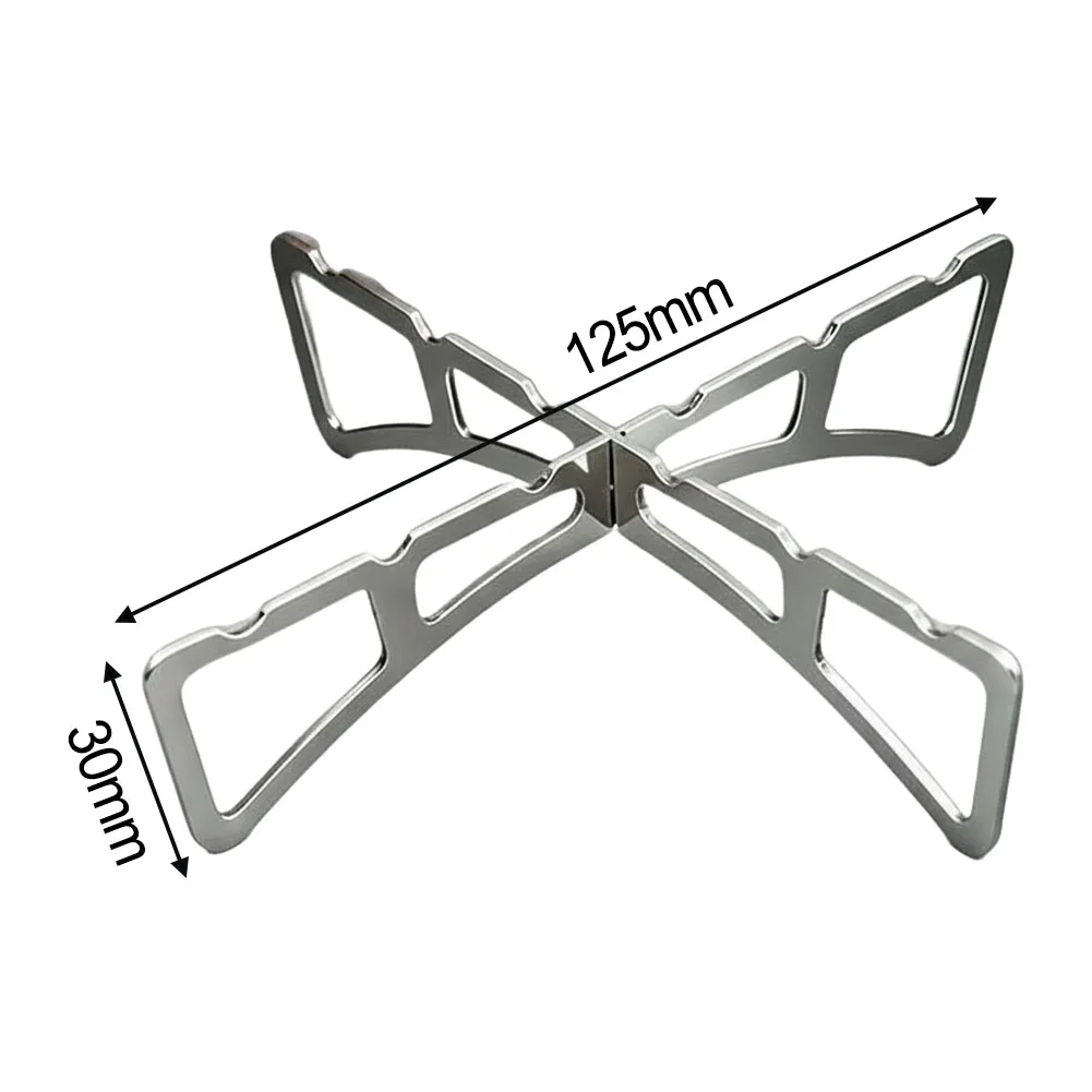 Cross Shaped Stainless Steel Steaming Rack Foldable Pot Rack for Vegetables Dumplings Seafood 12 point 5 cm 3 cm 4 pcs