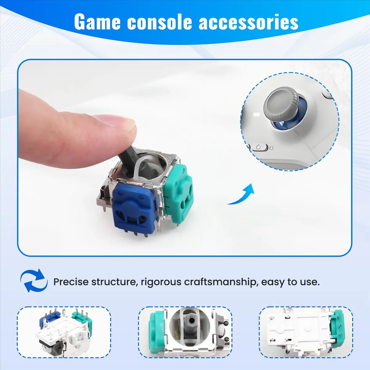 fitfit 10 PCS Hall Electromagnetic Joystick for Xboxone Hall Joystick Potentiometer 3D Hall Electromagnetic Joystick