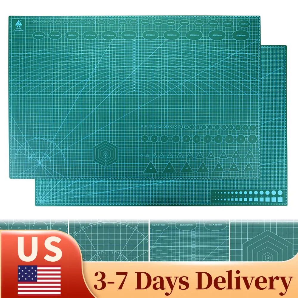 

Самовосстанавливающийся коврик для резки с сеткой, двусторонняя ПВХ-доска для резки, вращающаяся доска для ткани, рукоделия и художественных работ