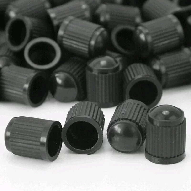 50Pcs Car Auto Truck Wheel Tire Valve Air Dust Cover Stem Cap Black Plastic Universal Car Accessories