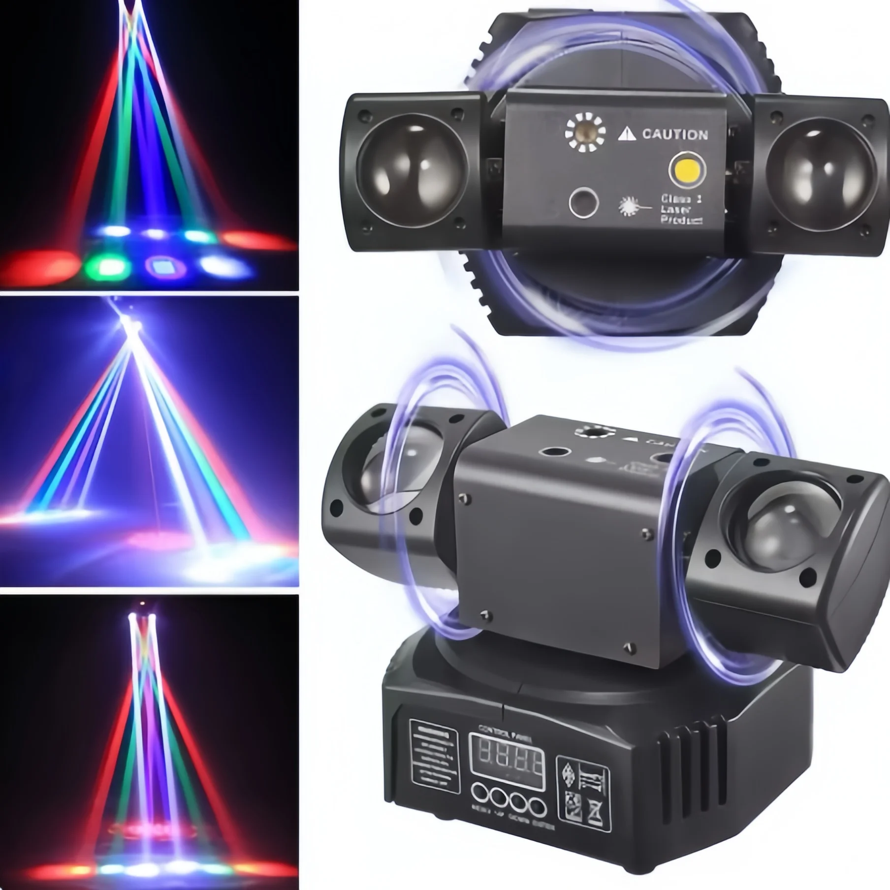 

BOTAI Golden Cudgel 3-in-1 Remote Control LED Stage Light Pattern Light Rotating Beam