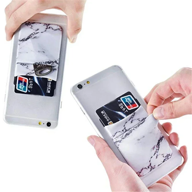 Phone Wallet Case with Self-Adhesive Sticker Card Sleeves, Credit Card Holder and Silicone Cellphone Pocket for Men and Women