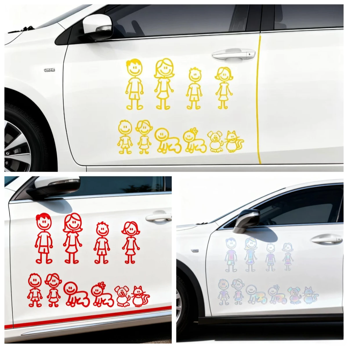 

Car Stickers Fun Family Fashion Styling Body Decals Cartoon Creative Personality Waterproof Sunscreen Decals,