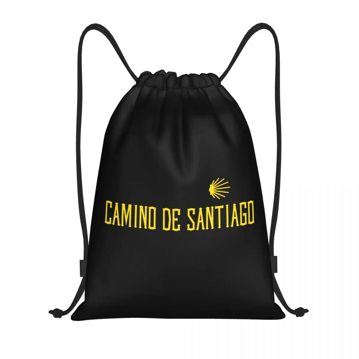 

Camino De Santiago Scallop Shell Drawstring Backpack Sports Gym Bag for Men Women Explore Hike Training Sackpack