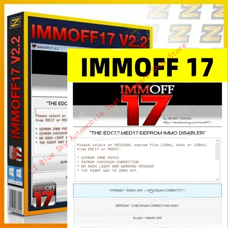 Newest Immo Off iMMOFF17 Software EDC17 Immo Off Ecu Program NEUROTUNING Immoff17 + free keygen+ install video+ free help instal