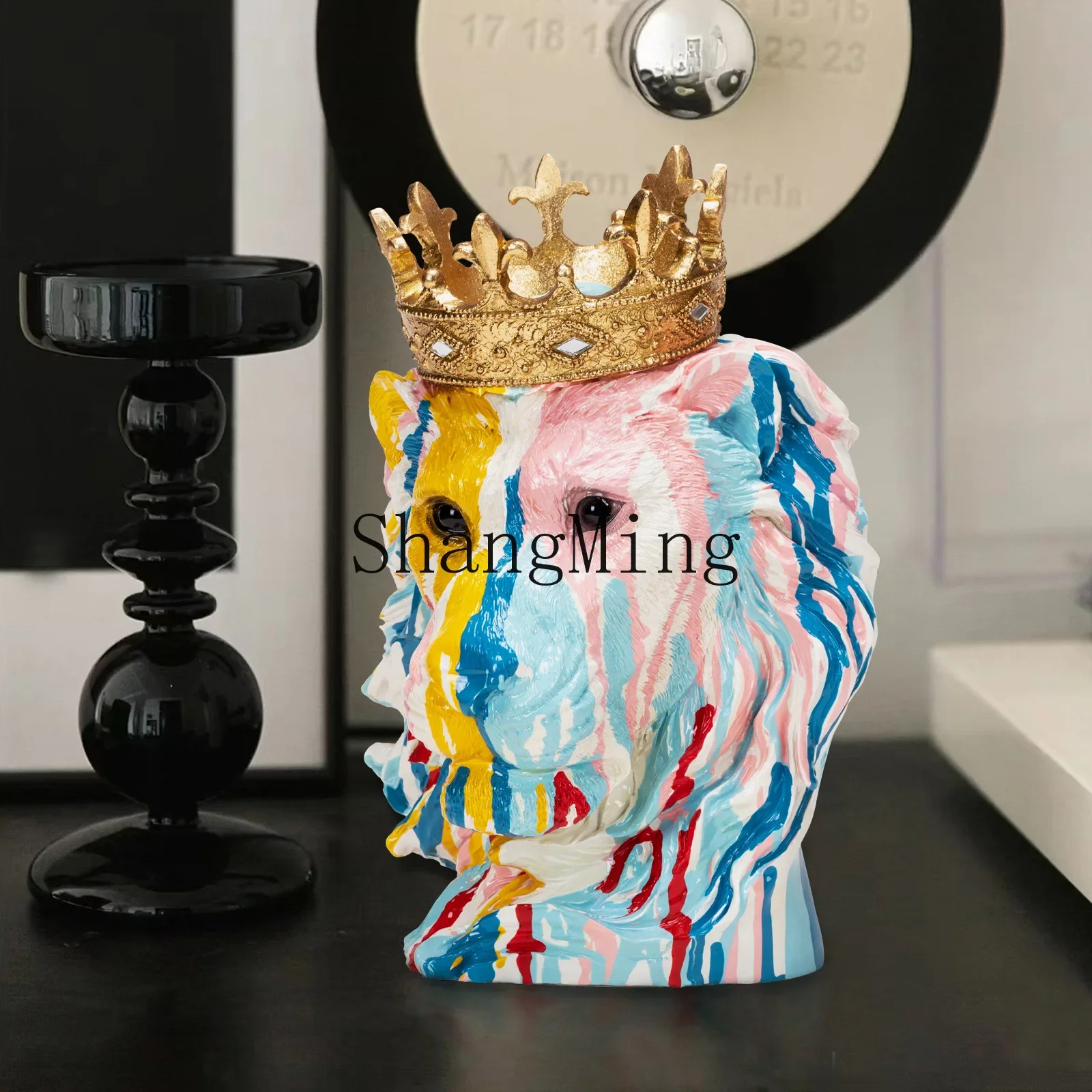 

CLL resin crafts simulation art splashing ink ornament home decoration