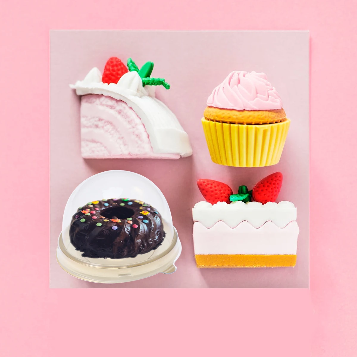 

50Pcs Round Cake Moon Cake Tray Boxes Disposable Food Grade Plastic Packaging for Wedding Baby Shower Birthday Party Gifts