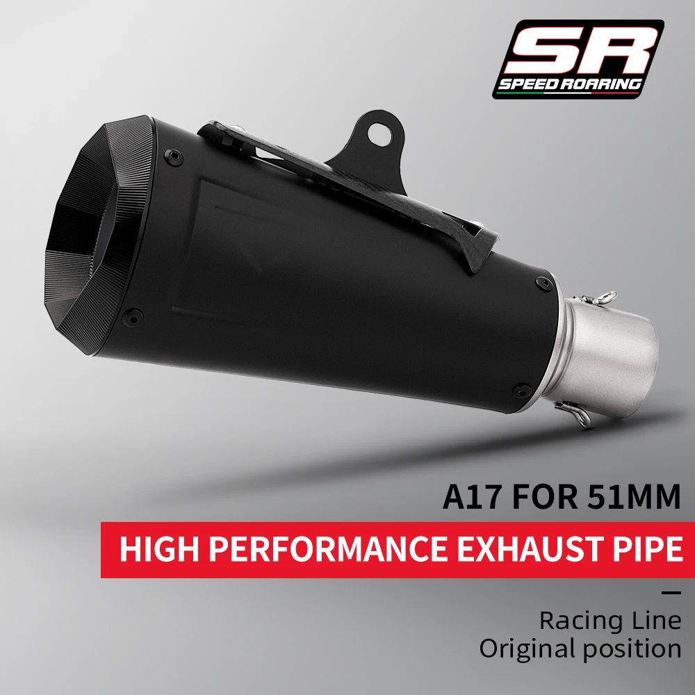 

Universal Slip On Motorcycle GP Exhaust Carbon Fiber Escape Muffler A17 For Z900 FZ6 RC390 S1000XR R3 MT07 XMAX300
