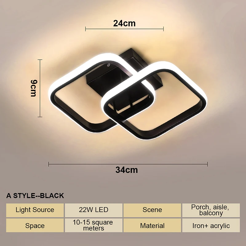 Modern LED Ceiling Light Creative Ceiling Lamp Indoor Lighting Bedroom Kitchen Corridor Balcony Aisle Office Home Decor Light