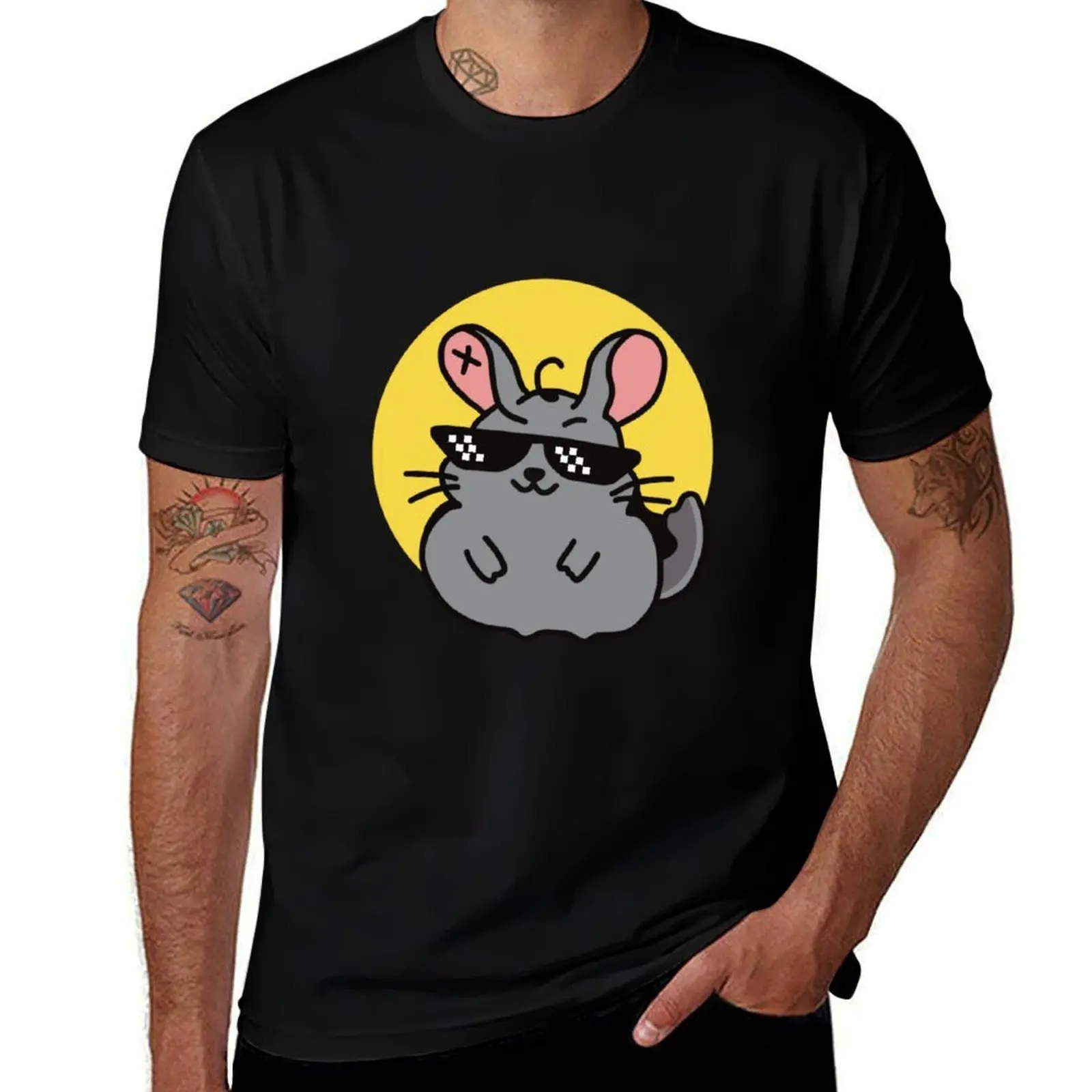 

Chinzhilla My School President Mascot Logo T-Shirt luxury t-shirt new edition cheap stuff summer tops Men's clothing