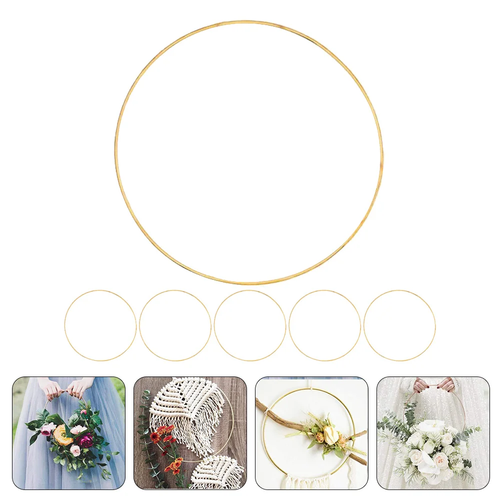 

6 Pcs Dream Catcher Hoop Supplies Craft Making Metal Circles DIY Dreamcatcher Frame Crafting Ring Material Woven Rings